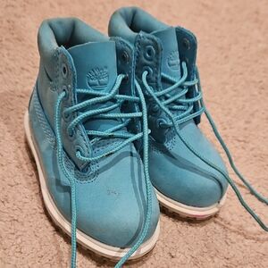 Timberland Kids Aqua Blue Boots